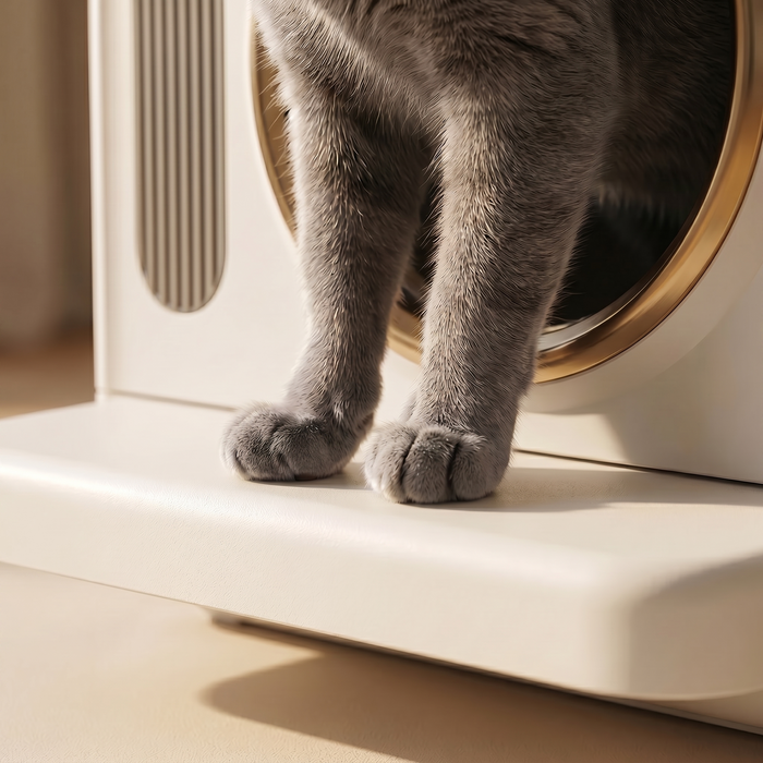 pdp: close-up of paws on the clean entry platform